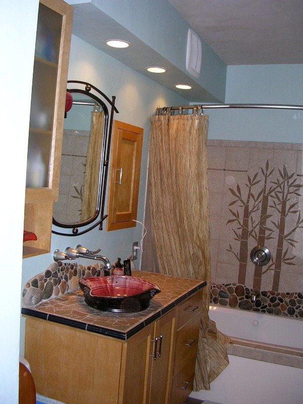 Bamboo Mosaic Bathroom