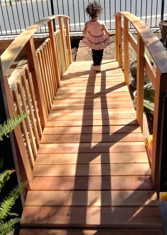 Bridge to Native/Pollinator Garden and Dry Creek